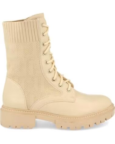 SPORT3PUNTO0 1938A BOTAS MILITARES BEIGE CON CORDONES VARIOS COLORES