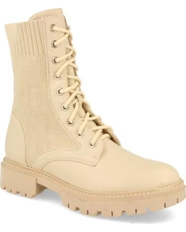SPORT3PUNTO0 1938A BOTAS MILITARES BEIGE CON CORDONES VARIOS COLORES