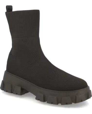 SPORT3PUNTO0 N1CD-1308-NEGRO BOTINES NEGROS DE PUNTO ELÁSTICO CON SUELA TRACK VARIOS COLORES