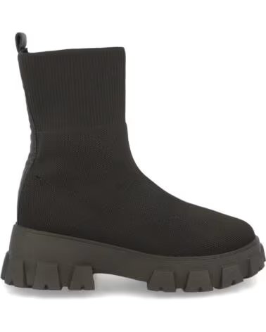 SPORT3PUNTO0 N1CD-1308-NEGRO BOTINES NEGROS DE PUNTO ELÁSTICO CON SUELA TRACK VARIOS COLORES