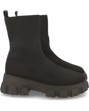SPORT3PUNTO0 N1CD-1308-NEGRO BOTINES NEGROS DE PUNTO ELÁSTICO CON SUELA TRACK VARIOS COLORES