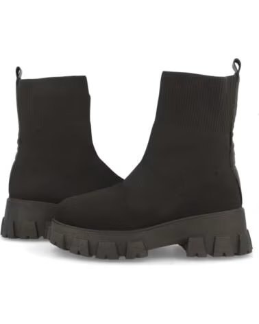 SPORT3PUNTO0 N1CD-1308-NEGRO BOTINES NEGROS DE PUNTO ELÁSTICO CON SUELA TRACK VARIOS COLORES