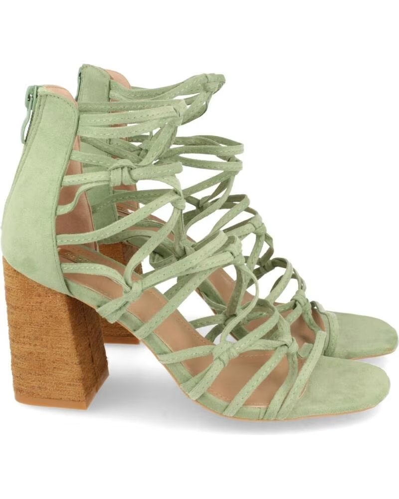 SPORT3PUNTO0 1HC-0066 SANDALIAS DE TACÓN ALTO EN ANTE VERDE VARIOS COLORES