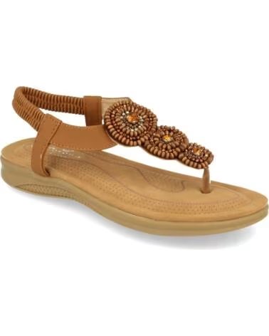 SPORT3PUNTO0 YZ19-319 CAMEL SANDALIAS PLANAS CON CUENTAS VARIOS COLORES