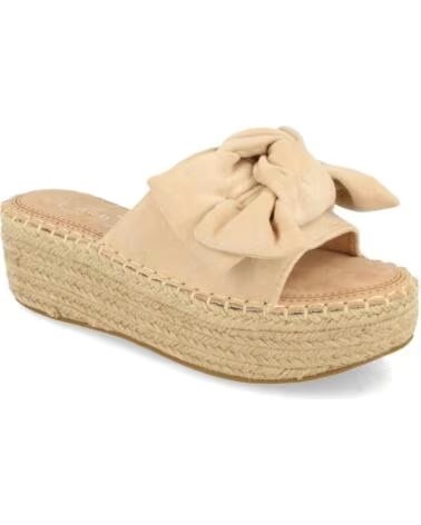 SPORT3PUNTO0 YZ19-325 BEIGE SANDALIA CUÑA YUTE CON LAZO VARIOS COLORES