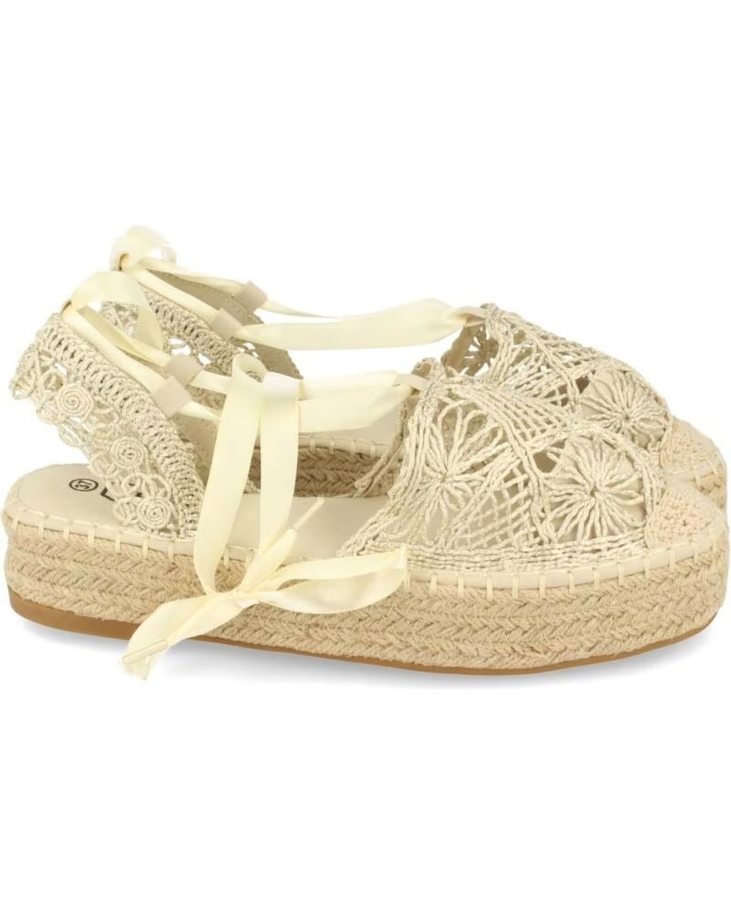 SPORT3PUNTO0 YZ19-329 ALPARGATA BEIGE CON LAZO Y CUÑA VARIOS COLORES
