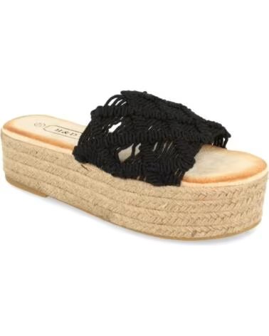 SPORT3PUNTO0 YZ19-311 SANDALIAS DE PLATAFORMA CON TRENZADO DE MACRAMÉ EN NEGRO VARIOS COLORES