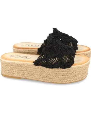SPORT3PUNTO0 YZ19-311 SANDALIAS DE PLATAFORMA CON TRENZADO DE MACRAMÉ EN NEGRO VARIOS COLORES