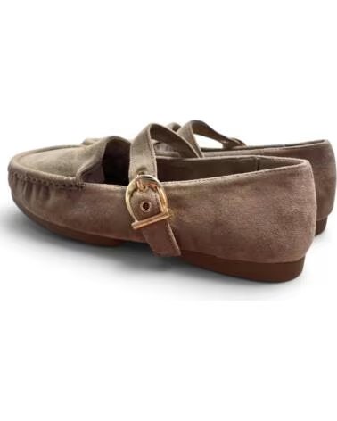 TIMBOS Mocasin de mujer color kaki 133641 MARRóN