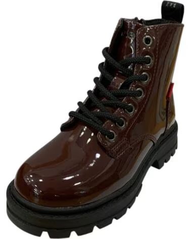 LEVIS PASADENA REFRESH 120S BOTINES CON CORDONES EFECTO CHAROL BURDEOS ROJO
