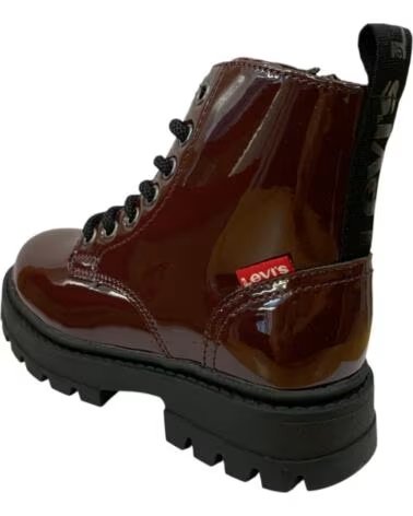 LEVIS PASADENA REFRESH 120S BOTINES CON CORDONES EFECTO CHAROL BURDEOS ROJO