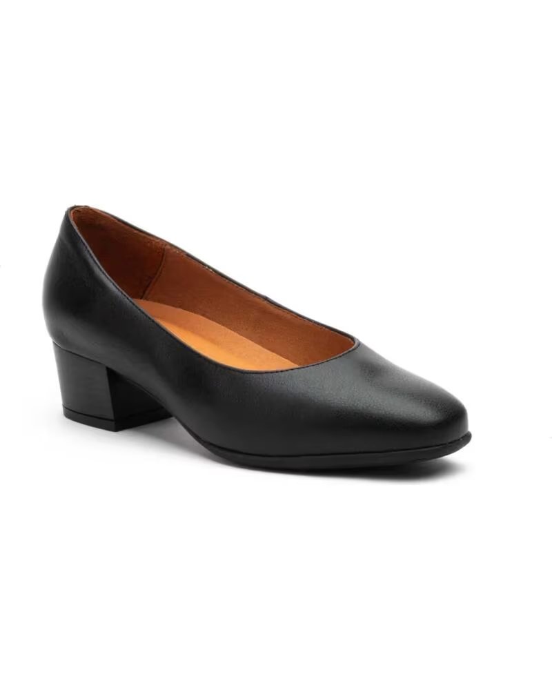 PAR Y MEDIO ZAPATOS MUJER PIEL TACON MODELO 1631 NEGRO