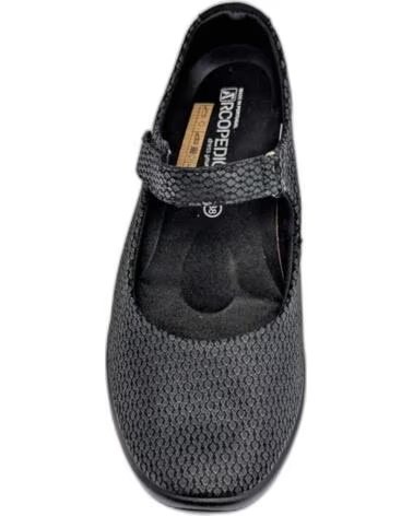 ZAPATOS MARY JANE ARCOPEDICO THY LICRA NEGRO