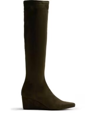 BOTA ALTA DE CUÑA MTNG 55256 EN COLOR BEIGE CON PUNTERA EN PUNTA