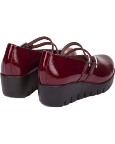 WONDERS FLACHE SCHUHE 33362 BORDEAUX FÜR DAMEN ROJO