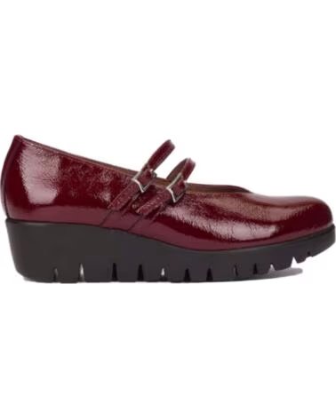 WONDERS FLACHE SCHUHE 33362 BORDEAUX FÜR DAMEN ROJO