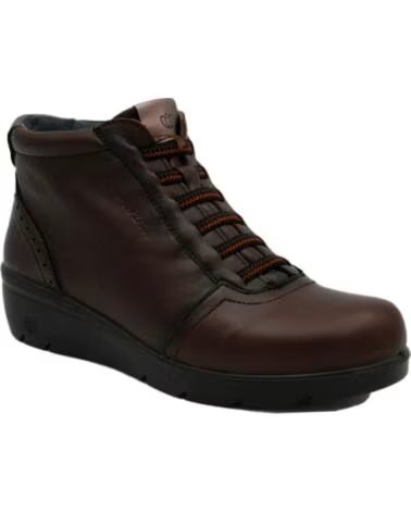 LAURA AZAÑA BOTINES PLANOS MUJER 26847 CUERO MARRÓN