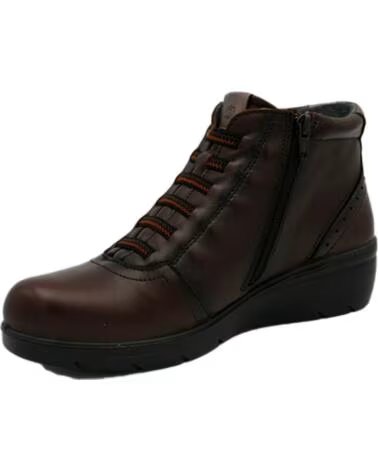 LAURA AZAÑA BOTINES PLANOS MUJER 26847 CUERO MARRÓN