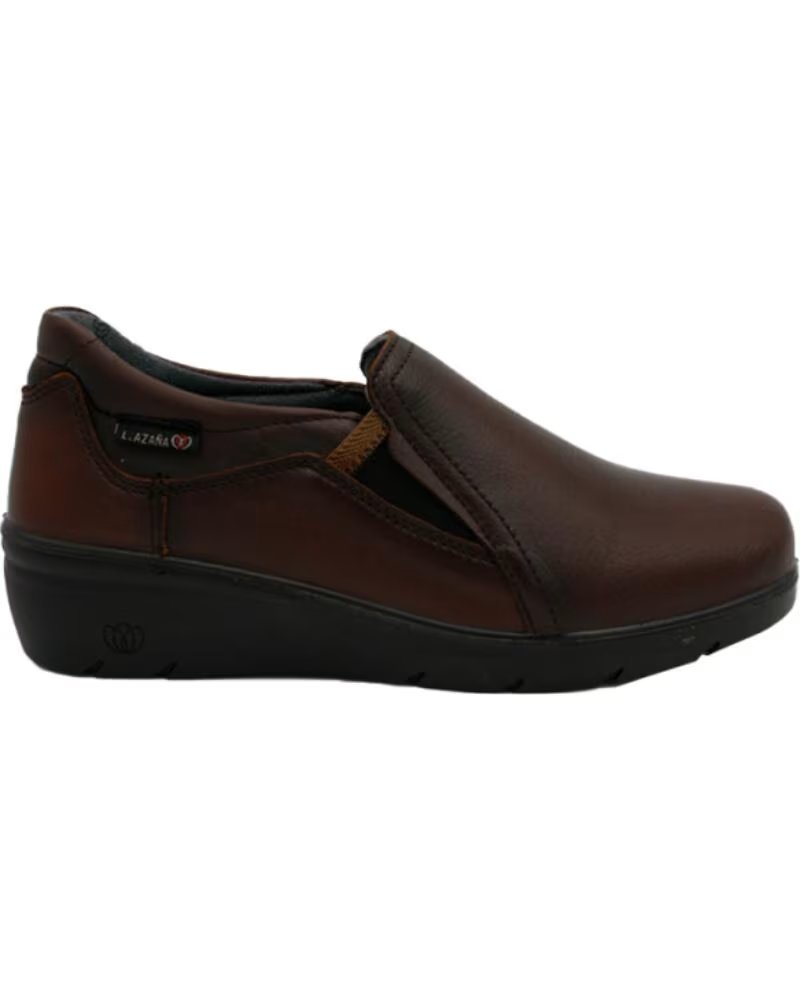 ZAPATOS CASUALES DE MUJER LAURA AZAÑA 26801 EN CUERO MARRóN