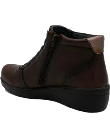 LAURA AZAÑA BOTINES PLANOS MUJER 26847 CUERO MARRÓN