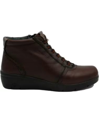 LAURA AZAÑA BOTINES PLANOS MUJER 26847 CUERO MARRÓN