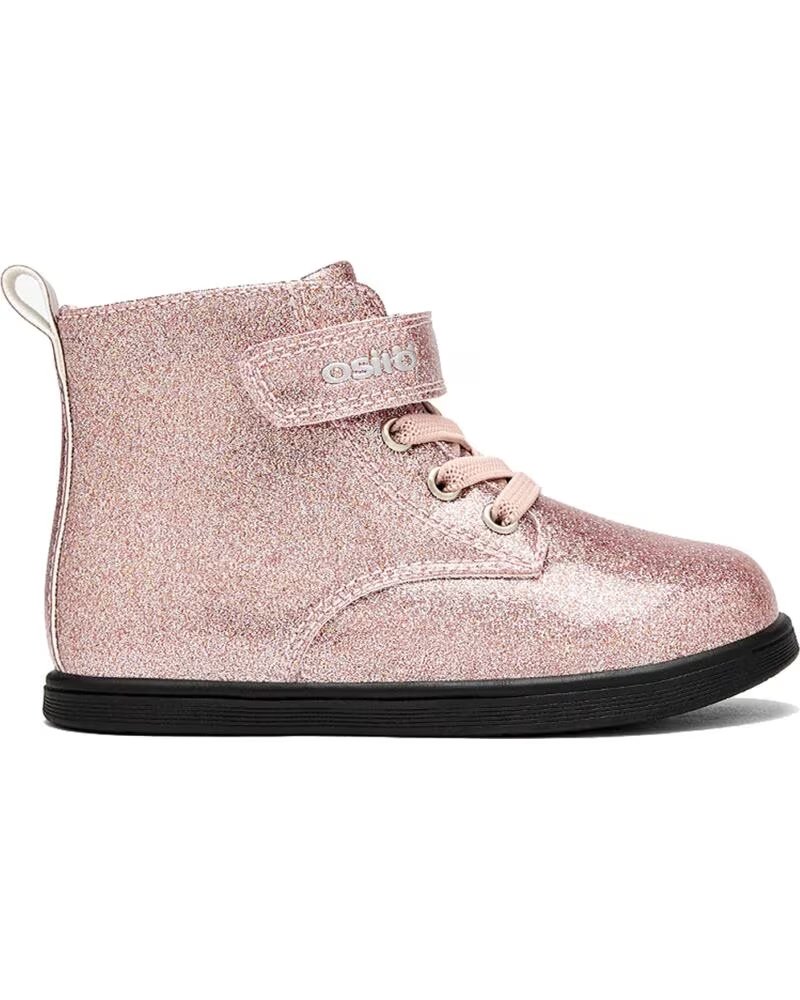 CONGUITOS BOTINES PARA CHICA OSSH156013 GLITTER PATENT ROSA PINK