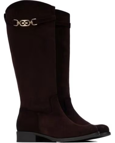 BOTAS ALTAS XTI 130786 ESTILO CLÁSICO EN COLOR MARRÓN CON DETALLE DE HEBILLA MARRON