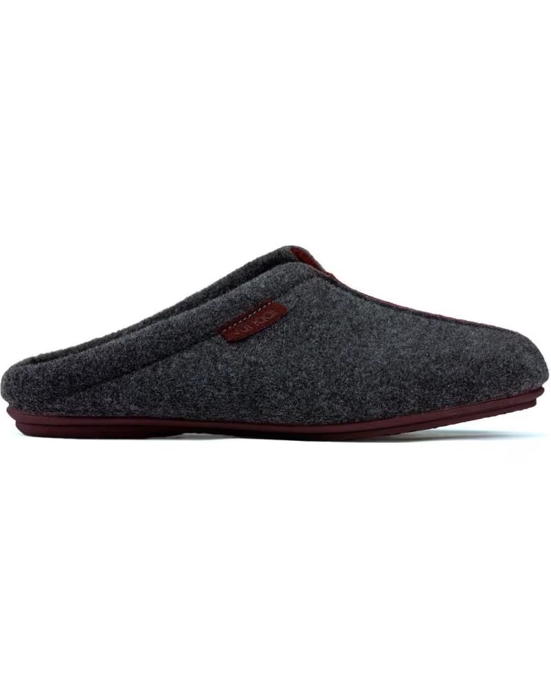VULLADI ZAPATILLAS DE CASA CÓMODO GRIS BURDEOS GRISBURDEOS