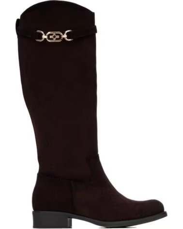 BOTAS ALTAS XTI 130786 ESTILO CLÁSICO EN COLOR MARRÓN CON DETALLE DE HEBILLA MARRON
