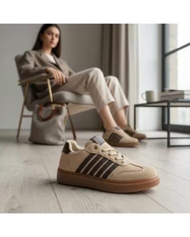 TIMBOS DEPORTIVA DE MUJER KAKI 133669 MARRóN