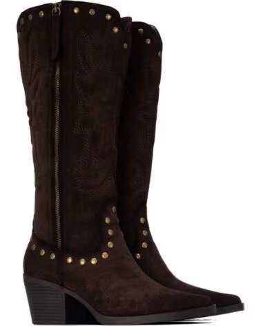 XTI BOTAS DE TACÓN MUJER 146508 ESTILO COWBOY ANTE SINTÉTICO MARRÓN MARRON