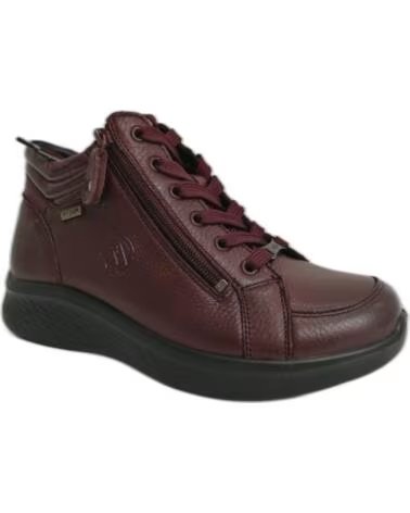 WOMEN´S LEATHER ZIPPER SNEAKERS G COMFORT 826R GRANATE