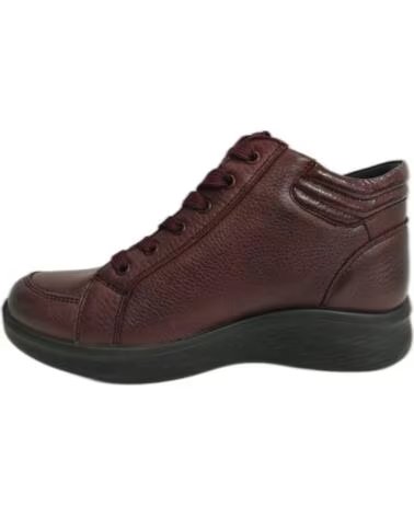 WOMEN´S LEATHER ZIPPER SNEAKERS G COMFORT 826R GRANATE