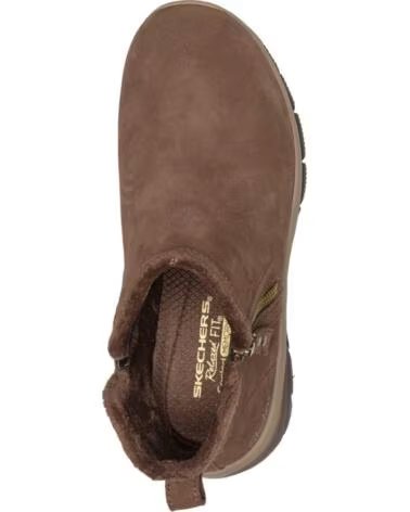 SKECHERS EASY GOING URBAN ZIP BOTINES DE PIEL MARRÓN MARRON