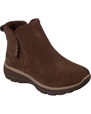 SKECHERS EASY GOING URBAN ZIP BOTINES DE PIEL MARRÓN MARRON