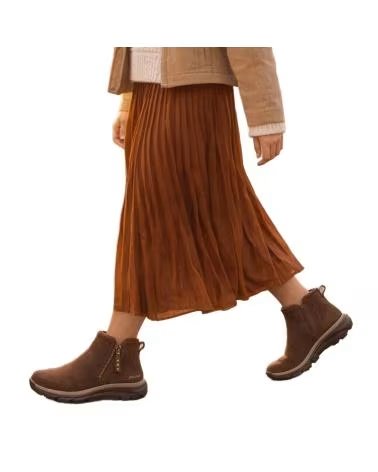 SKECHERS EASY GOING URBAN ZIP BOTINES DE PIEL MARRÓN MARRON