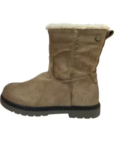 GIRLS CASUAL BOOTS XTI KIDS 154148 TAUPE WITH FAUX FUR DETAIL MARRóN