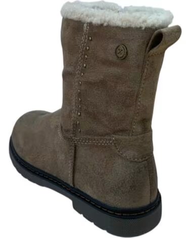 GIRLS CASUAL BOOTS XTI KIDS 154148 TAUPE WITH FAUX FUR DETAIL MARRóN