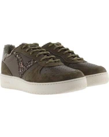 VICTORIA TÊNIS MADRID GLITTER E PELÚCIA 1258281 KAKI