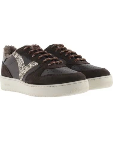 VICTORIA ZAPATILLAS MADRID GLITTER Y BORREGUITO 1258281 MARRÓN MARRON