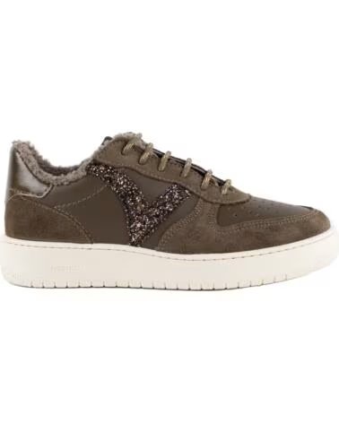 VICTORIA TÊNIS MADRID GLITTER E PELÚCIA 1258281 KAKI