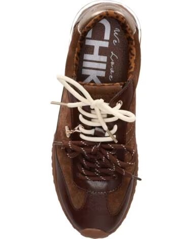 CHIKA10 VEGA 01 BASKETS SPORT EN CUIR ET CROÛTE DE POUR FEMME CUERO-TAN