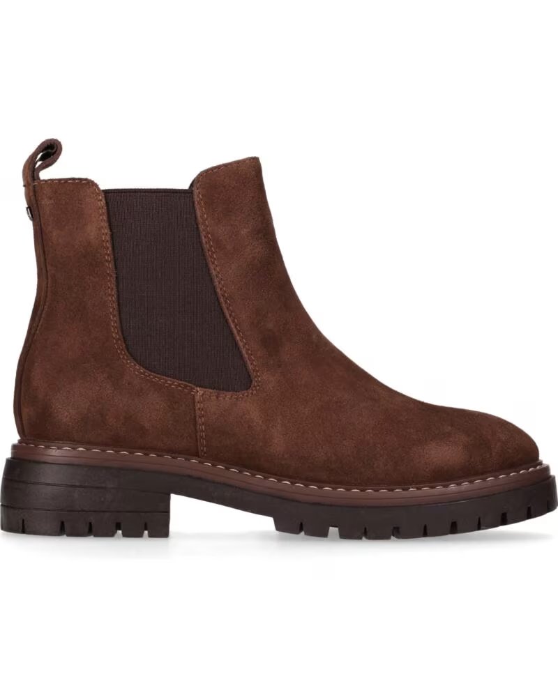 CHIKA10 SABELA 06 BOTINES DE MUJER DE SERRAJE CUERO TAN CUERO-TAN