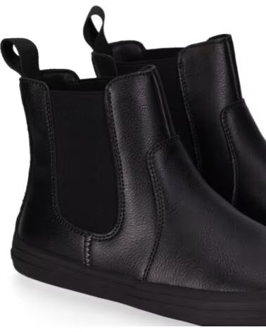 CHIKA10 BF STELLA 03 DAMEN BARFUSSSCHUHE LEDER STIEFELETTEN NEGRO-BLACK