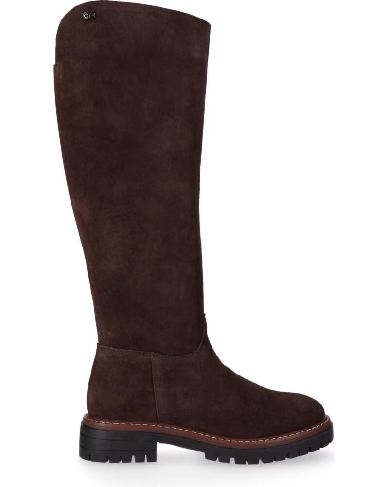 BOTAS ALTAS PLANAS DE SERRAJE CHIKA10 SABELA 07 MARRÓN MARRON-BROWN