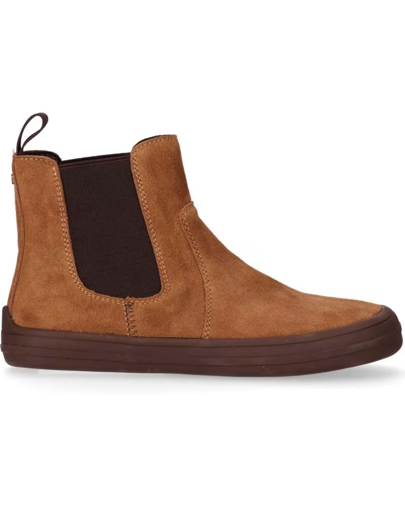 CHIKA10 BF STELLA 03 BOTINS BAREFOOT RASOS EM PELE DE CAMURÇA CUERO-TAN