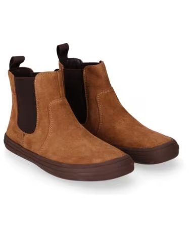 CHIKA10 BF STELLA 03 BOTINS BAREFOOT RASOS EM PELE DE CAMURÇA CUERO-TAN