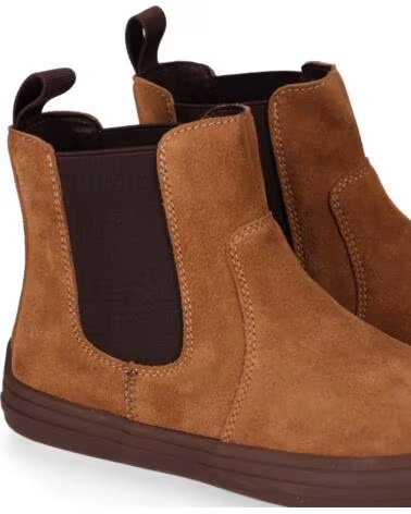 CHIKA10 BF STELLA 03 BOTINS BAREFOOT RASOS EM PELE DE CAMURÇA CUERO-TAN