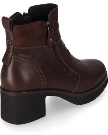 CHIKA10 RE NENUFAR BOTINES PIEL DE MUJER TACÓN MEDIO MARRÓN MARRON-BROWN
