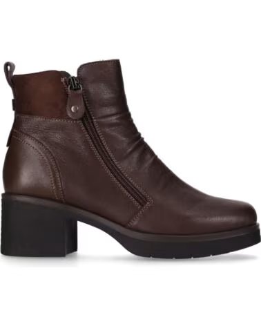 CHIKA10 RE NENUFAR BOTINES PIEL DE MUJER TACÓN MEDIO MARRÓN MARRON-BROWN